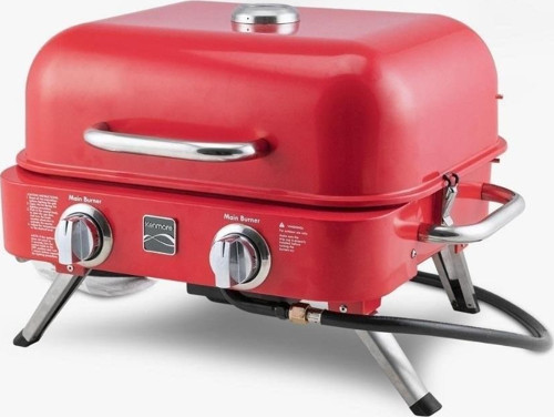 Masa Üstü Gazlı Barbekü Kırmızı