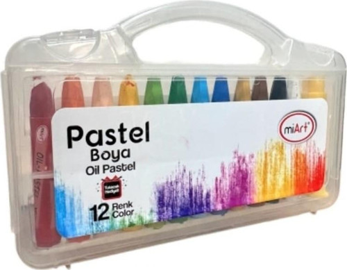Pastel Boya 12 Renk Çantalı