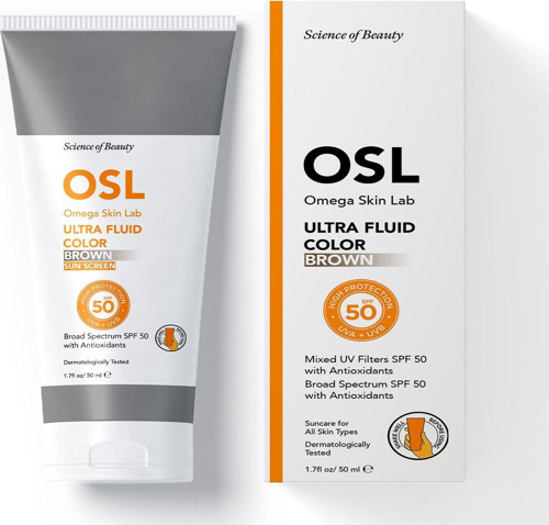 Renkli Güneş Koruyucu Spf 50 Koyu Tenliler Için Güneş Kremi - Ultra Fluid Spf 50 Brown
