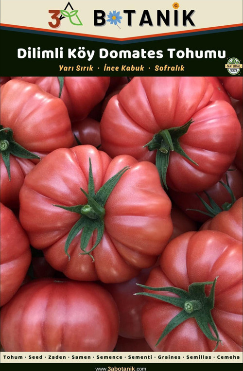 Köy Domatesi Tohumu, Meyveleri Kırmızı-Pembe Renkli Dilimli Ve Etli Yapılı 1 Gram/250-300 Adet Tohum