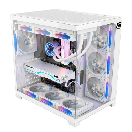 Alpha Elite 7X Argb Fan Kumanda Ve Kontrolcü Atx Boş Bilgisayar Kasası Beyaz