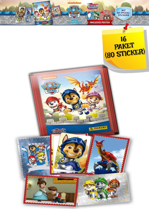 Panini Paw Patrol Sticker Çıkartma - 16 Paket ( 80 Adet Sticker )