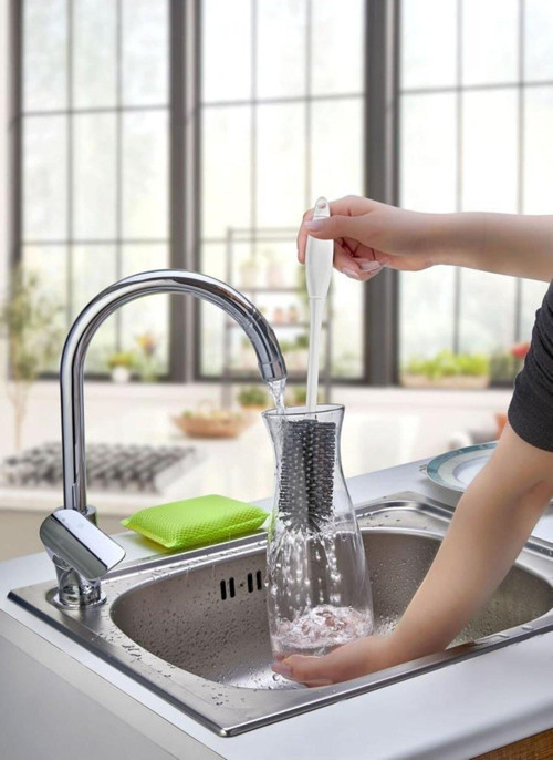 Silikon Şişe Biberon Konserve Kavanoz Matara Temizleme Fırçası Çok Amaçlı Temizleme Fırçası Bpa Free GO50602992930