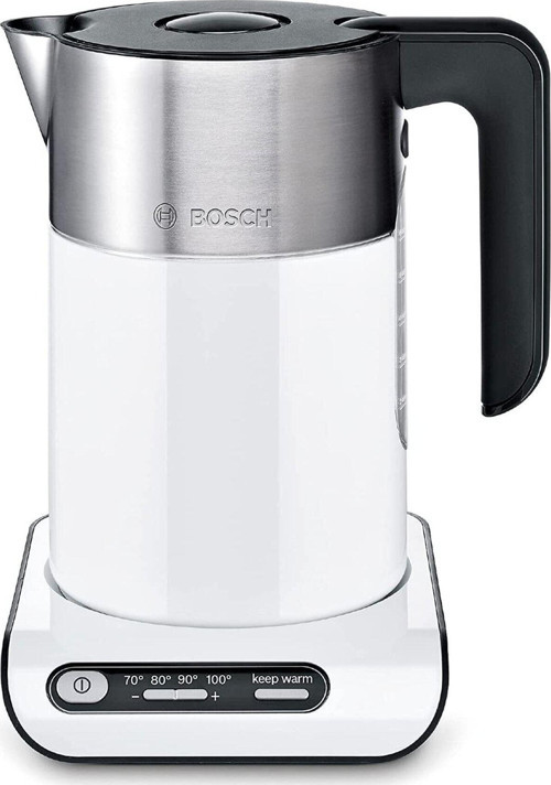 TWK8611P Stilize Su Isıtıcı (2400 W, Sıcaklık Seçimi, Otomatik Kapanma, Sıcak Tutma Fonksiyonu, Aşırı Isınma Koruması), 1,5 L Kapasite, Beyaz