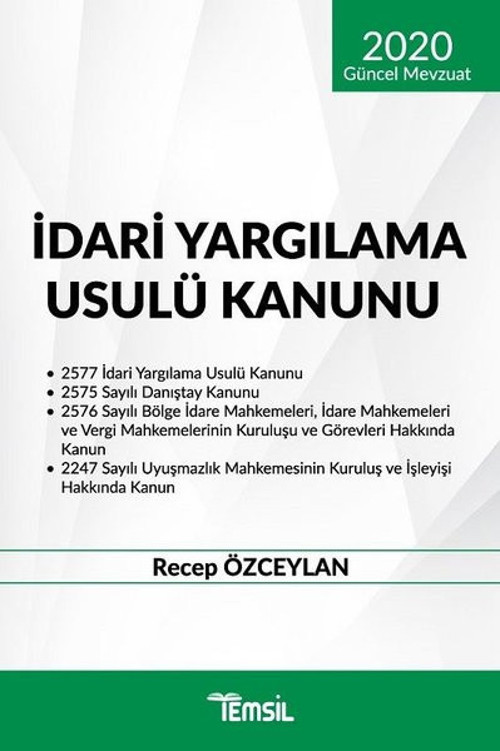 2020 Güncel Mevzuat İdari Yargılama Usulü Kanunu