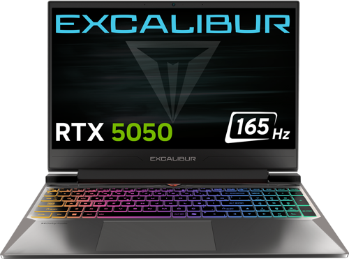 Excalibur G880 i7-13620H 64GB 2TB 8GB RTX5050 165HZ 15.6" Freedos Gaming Laptop G880.1362-EX50X-C