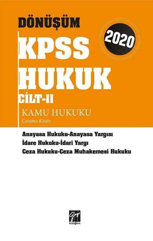 Dönüşüm Kpss Hukuk Cilt 2 Kamu Hukuku Çalışma Kitabı
