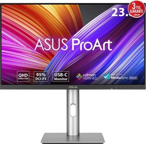 Proart PA24ACRV 23.8 4K IPS HDR400 2560 x 1440 5ms 75Hz 350CD Dp HDMI Usb-C Hoparlör Vesa 3yıl 95% Dcı-P3, Calman Verified, Pd 96W Pıvot Monitör