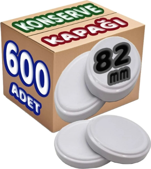 Konserve Kavanoz Kapagi Buyuk Standart (82Mm) 600 Lu Set