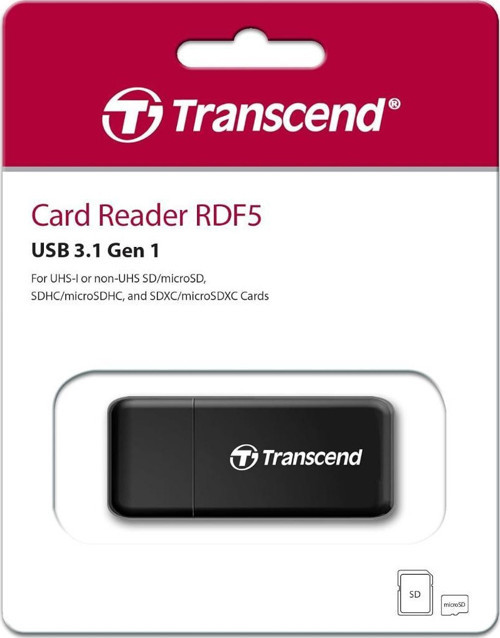 RDF5 USB 3.1 Gen1 SD/MicroSD Kart Okuyucu (Siyah)