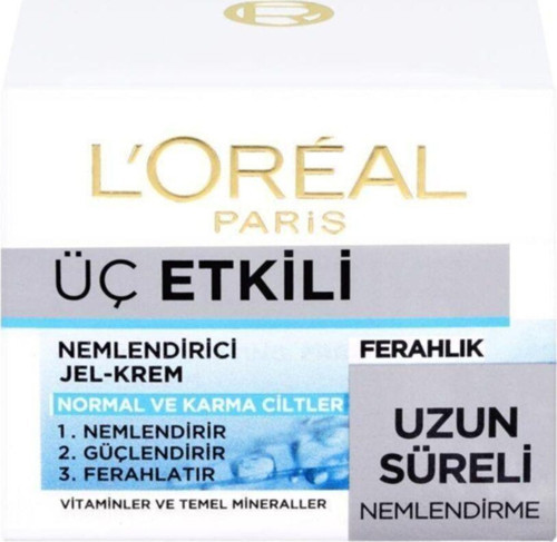 L'Oreal Paris Loreal Üç Etkili Ferahlık Yoğun Nemlendirici Jel Krem 50 Ml
