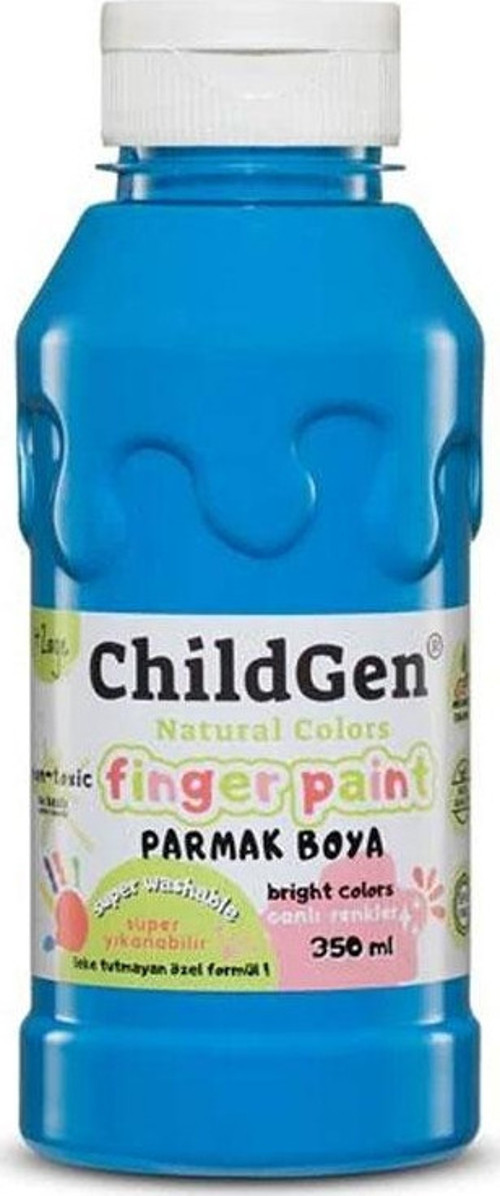 Süper Yıkanabilir Parmak Boya 350 ml Mavi