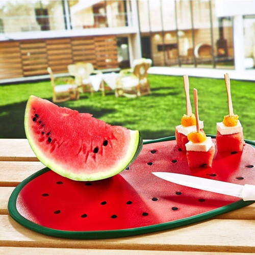 Karpuz Desenli Kesme Tahtası | Kesim Panosu Mutfak Sebze Bıçak Meyve Ekmek Kesim
