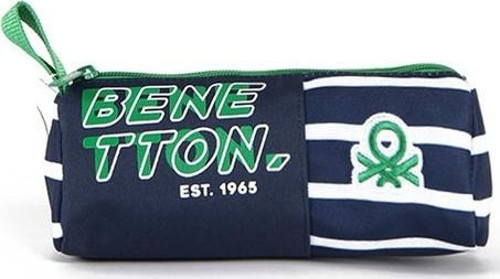 Benetton United Colors of Benetton Tek Bölmeli Siyah Yeşil Yazılı Kalem Çantası 03749 2