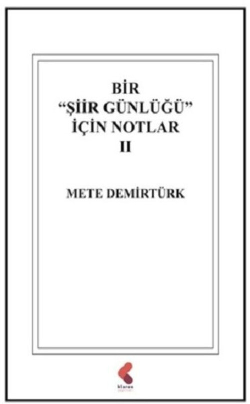 Bir Şiir Günlüğü İçin Notlar 2