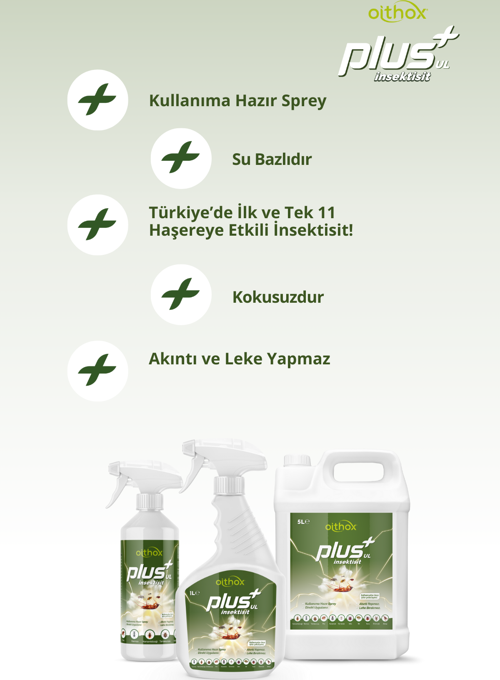 Plus Ul Pire, Bit, Kene, Tahta Kurusu, Mite, Hamamböceği, Karasinek Ilacı 5 Lt 500 ml