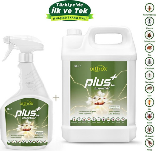 Plus Ul Pire, Bit, Kene, Tahta Kurusu, Mite, Hamamböceği, Karasinek Ilacı 5 Lt+ 1 Lt