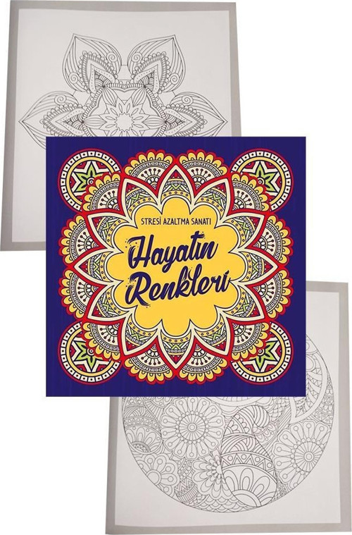 Hayatın Renkleri Büyüklere Boyama Kitabı 1 Adet Nesil Boyama Kitabı Büyükler İçin Mandala Stresi Azaltma Sanatı