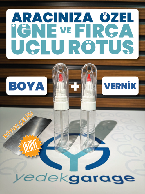 Fiat FI 407 + Vernik | Bahar Mavisi | Yeni Nesil Rötuş Boyası İğne Ve Fırça Uçlu 25 Ml.