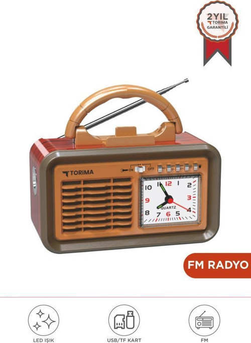 D60 Kırmızı Nostalji Radyo Kablosuz Bluetooth Hoparlör