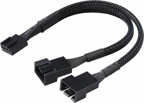 1 to 2 Çoğaltıcı 25cm Fan Uzatma Kablosu Y Tip 4 Pin 3 Pin Bilgisayar Kasa Anakart Ekran Kartı Soğut