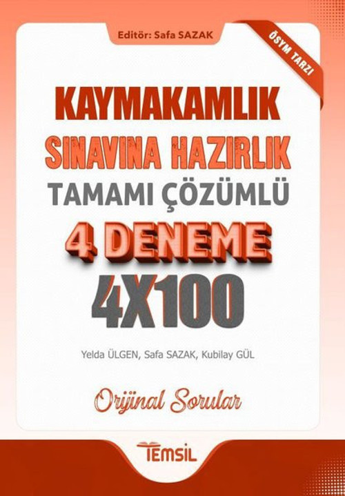 Kaymakamlık Sınavına Hazırlık Tamamı Çözümlü 4 Deneme 4x100