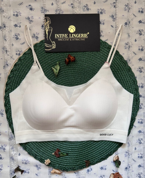 Valentina Fitilli İnce Askılı Hafif Destekli Kopçasız Dikişsiz Lazer Kesim Bralet/Sütyen/Büstiyer