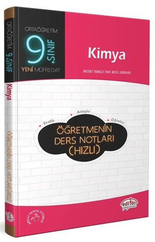 9.Sınıf Kimya Öğretmenin Ders Notları - Hızlı