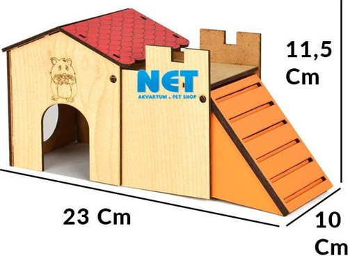 Hamster Evi Tek Katlı 10x23x11,5 cm