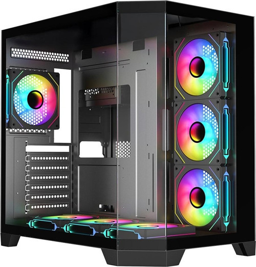FC-9550G 850W 80+ Bronze 7x120MM ARGB FAN Mid Tower ATX Siyah Gaming (Oyuncu) Kasa