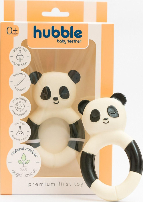 Bebek Diş Kaşıyıcı Ve Oyuncak - Panda Halkalı Şekilli Dişlik (%100 Doğal Kauçuk)