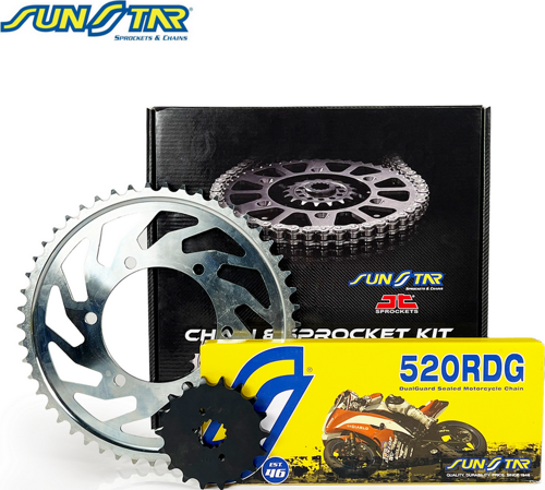 ZİNCİR DİŞLİ SETİ KTM EXC F 450cc ZİNCİR: 520RDG Çelik-118 ÖN DİŞLİ: JT 13T ARKA DİŞLİ: 50T 2003-2005
