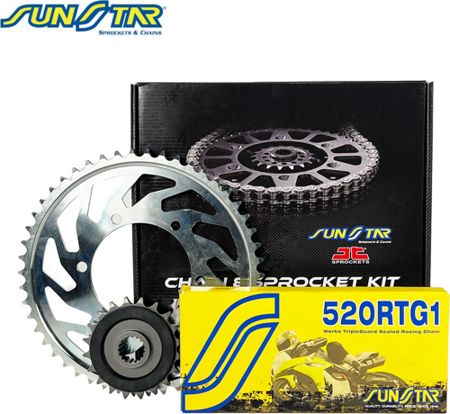 ZİNCİR DİŞLİ SETİ KAWASAKI NINJA 250 R 250cc ZİNCİR: 520RTG1 Gold-106 ÖN DİŞLİ: JT 14T ARKA DİŞLİ: 43T 2