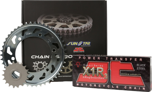 ZİNCİR DİŞLİ SETİ SUZUKI GSX-R 600cc ZİNCİR: JT-525X1R3 Çelik-114 ÖN DİŞLİ: SUNSTAR 16T ARKA DİŞLİ: 43T 2006-2017