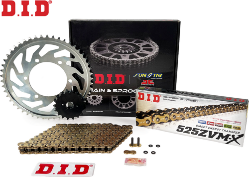 ZİNCİR DİŞLİ SETİ YAMAHA YZF R7 700cc ZİNCİR: DID-525ZVM-X Gold-108 ÖN DİŞLİ: SUNSTAR 16T ARKA DİŞLİ: JT 42T 2022-2024