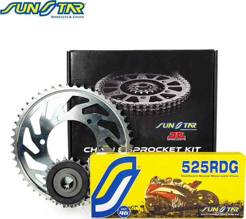 ZİNCİR DİŞLİ SETİ YAMAHA MT-09 TRACER GT 900cc ZİNCİR: SUNSTAR SS525RDG Çelik-118 ÖN-ARKA DİŞLİ: JT 16T-45T 2019-2024