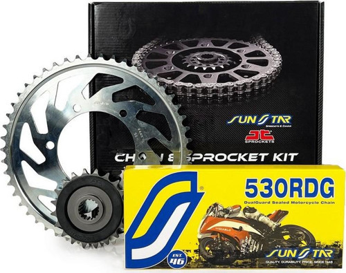 ZİNCİR DİŞLİ SETİ SUZUKI HAYABUSA GSX-R 1300cc ZİNCİR: SS530RDG Çelik-118 ÖN DİŞLİ: JT 18T ARKA DİŞLİ: SUNSTAR 43T 2023-