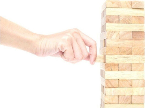 Doğal Ahşap Jenga Denge Taktik Oyunu Büyük Boy 57 Parça