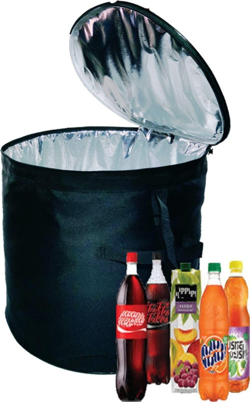 55 Litre Siyah Folyo Kaplı Soğutucu Buzluk Termal Seyahat Otomobil Bagaj Çantası
