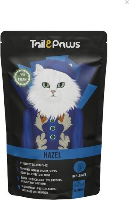 Tail Paws HAZEL Somonlu Şekersiz Kedi Yaş Mama 80 Gr
