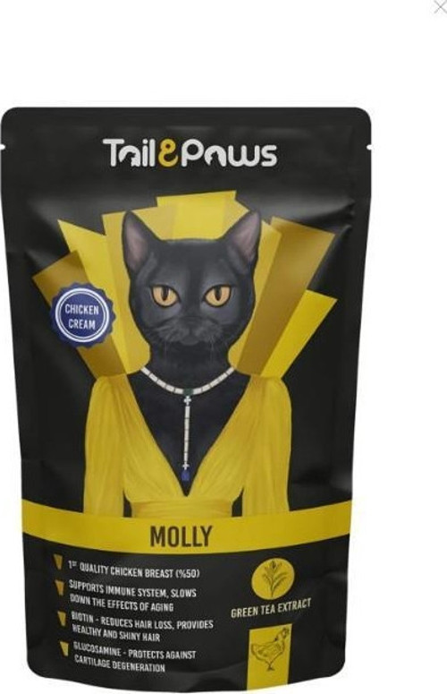 Tail Paws Molly Tavuklu Kedi Yaş Mama 80 Gr