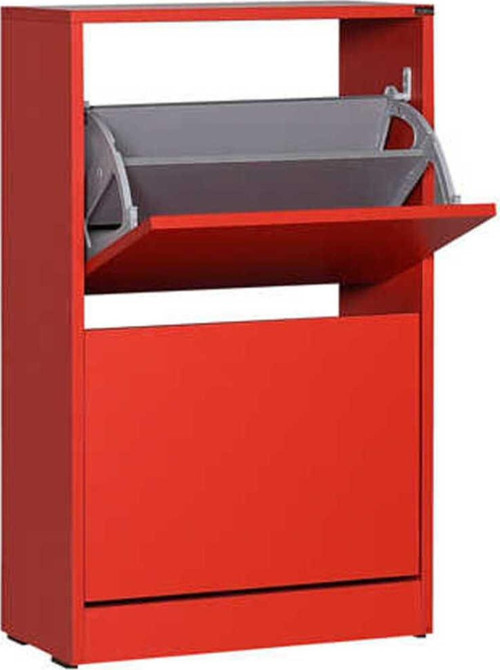 Flat Duo 2 Katlı Ayakkabılık-kırmızı 51x84x26 Cm (gxyxd)