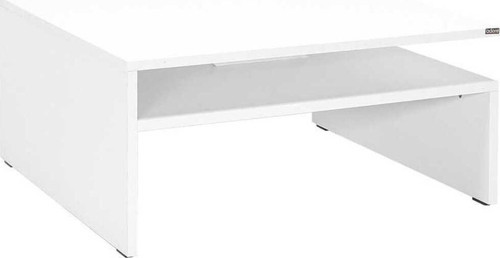 Level Kare Orta Sehpa - Mat Lake Beyaz 90x42x90 Cm (gxyxd)
