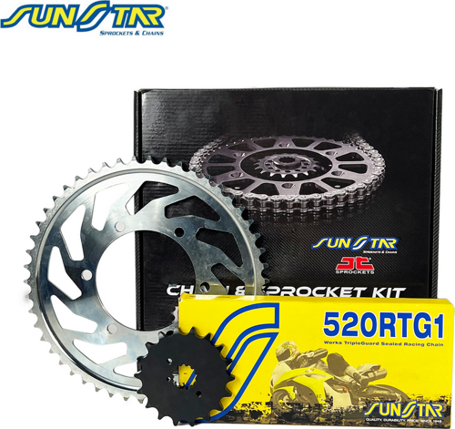 ZİNCİR DİŞLİ SETİ YAMAHA XJ6 DIVERSION F 600cc ZİNCİR: 520RTG1 Gold-118 ÖN-ARKA DİŞLİ: 16T-46T 2009-2015