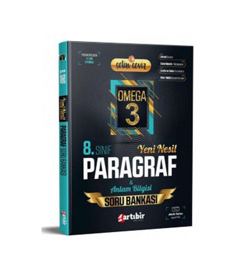 Artıbir Yayınları 8. Sınıf Lgs Paragraf Çetin Ceviz Omega Soru Bankası