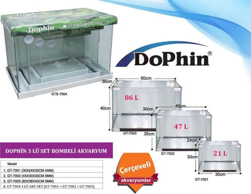 İthal Bombeli Akvaryum 45x30x35 cm