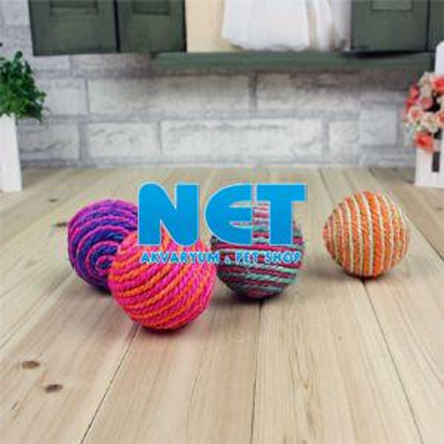 İp Örgülü Top Kedi Oyuncağı
