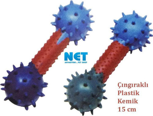 Çıngıraklı Köpek Kemik Oyuncak 15 cm Plastik