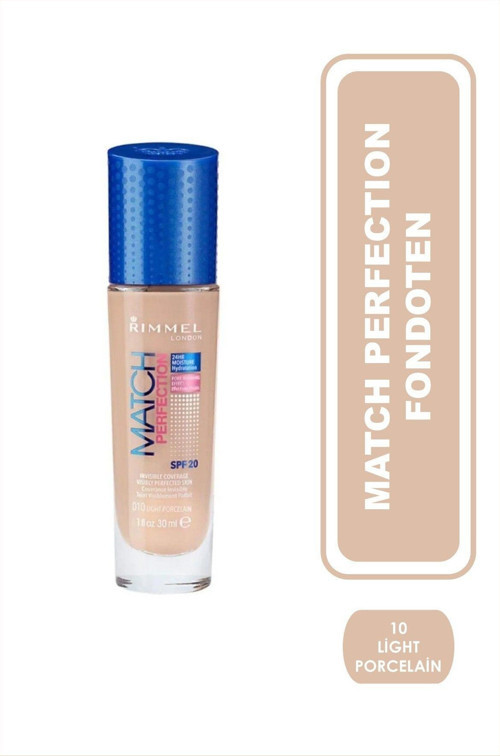 Rımmel London Fondöten - Match Perfection 10 Light Porcelain 3614220953984