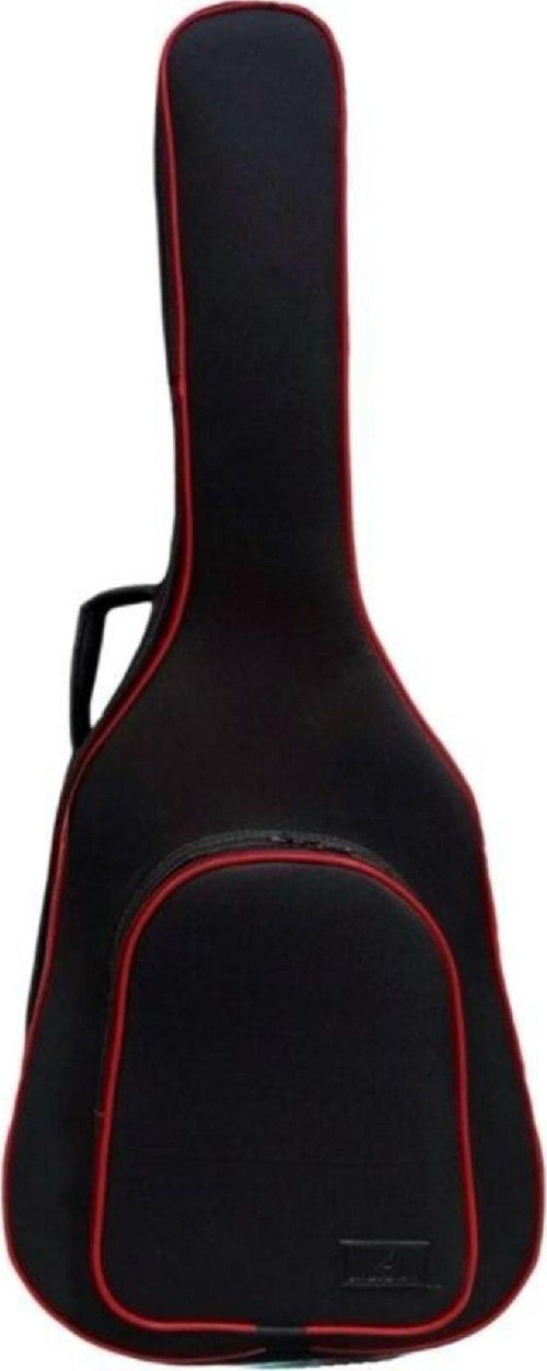 KLASİK GİTAR ÇANTASI-KILIFI-KALIN-GİGBAG-SİYAH-KIRMIZI FİTİL-KETEN-SU GEÇİRMEZ-GTRSİYAHRED004